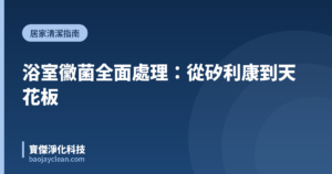 浴室黴菌全面處理：從矽利康到天花板｜寶傑淨化科技