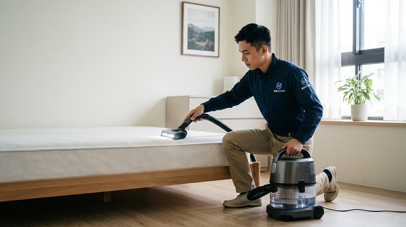 寶傑淨化科技的專業服務，使用德國ECARF認證ROBOCLEAN水濾式除蟎機，徹底清除深層過敏原。